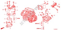 ENGINE MOUNTS (DIESEL) (AT) BODY PARTS ACCORD TOURER honda-cars 2009 2.2 ES-GT B__4705